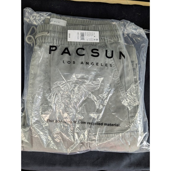 PacSun Other - NWT PacSun Baggy Cargo Pant Joggers Drawstring Pull On Green Mens Medium